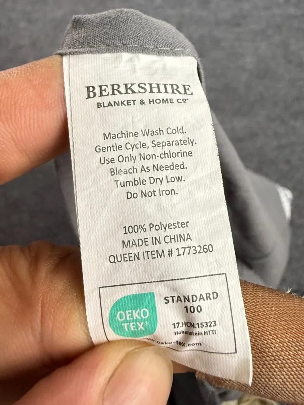 Berkshire Blanket & Home Co. Queen Pillow Sham Gray White Striped Waffle Texture